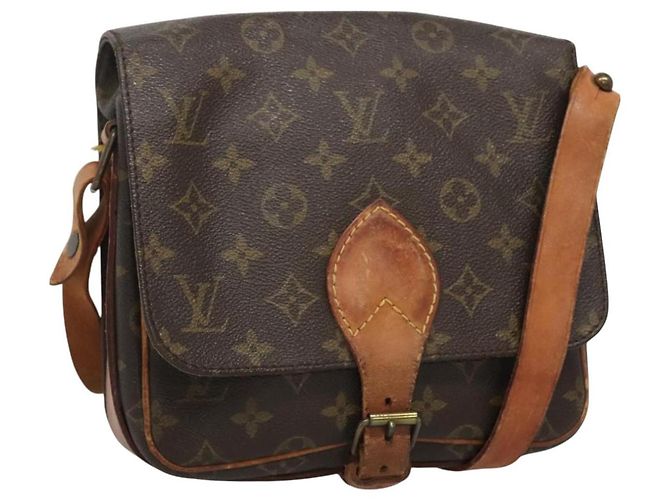 LOUIS VUITTON Monogram Cartouchiere MM Bolsa de Ombro M51253 LV Auth th6130 Monograma