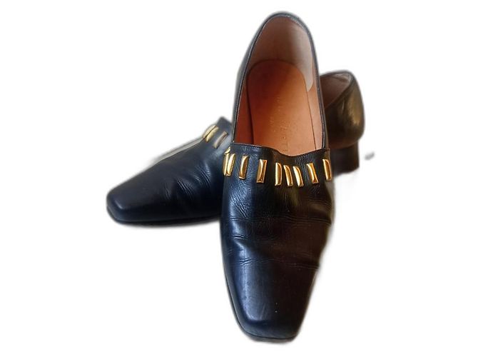 Mocassini JB Martin in pelle nera con borchie dorate Nero