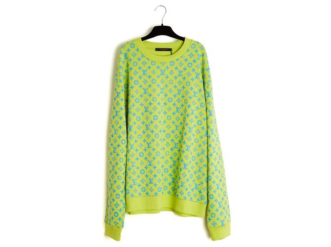 Louis Vuitton LV Sweatshirt 3L Flashy Lime Graphic Neu mit Etikett XXL Grün