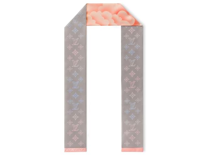 Louis Vuitton LV Flight Mode Mahina Cloudy Flowers Bandeau Grey Silk  ref.2294875