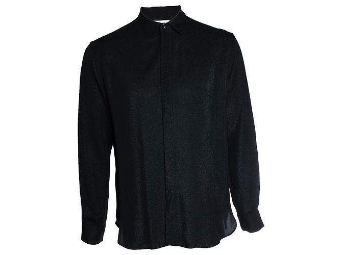 Camicia nera glitter Saint Laurent Nero