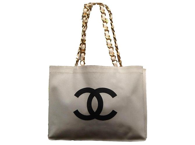 Bolsa Tote Chanel em Lona