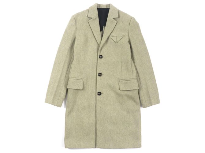 Bottega Veneta Wool Nylon Chester Coat Green