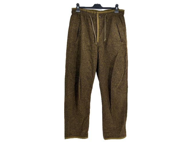 Isabel Marant Calça de lã caqui
