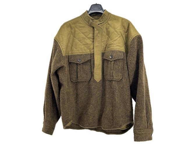 Isabel Marant Khaki Two-Tone Wool Jacket