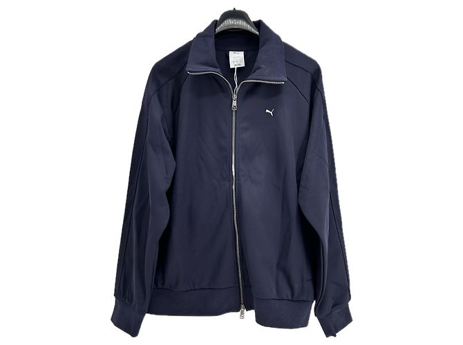 Puma Navy Blue Cotton Zip Up Jacket L