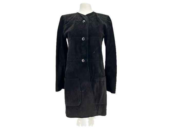 Autre Marque GERALD WATELET Wildlederjacke in Schwarz
