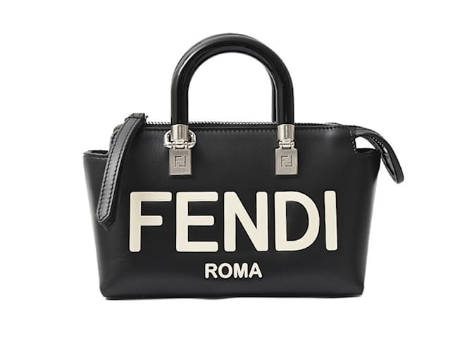 Fendi By The Way Mini Shoulder Bag Black Leather  ref.2295487
