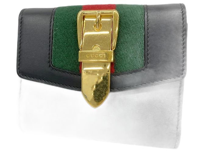 Gucci Tri-fold Wallet Sherry Line Sylvie 476081