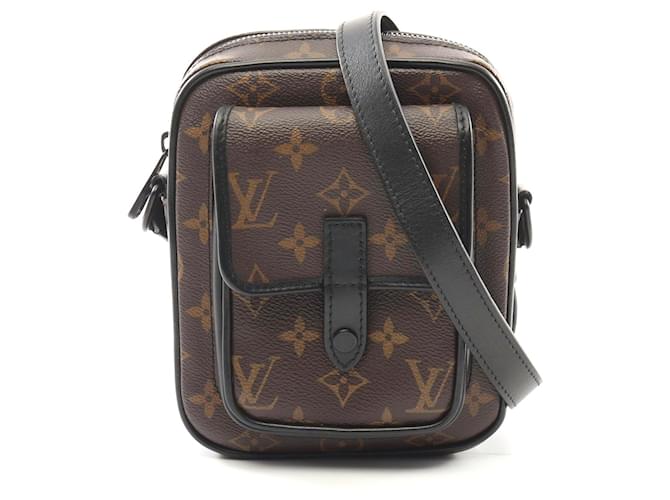 Louis Vuitton Christopher Wearable Wallet Monogram Macassar Shoulder Bag Brown Cloth  ref.2295810