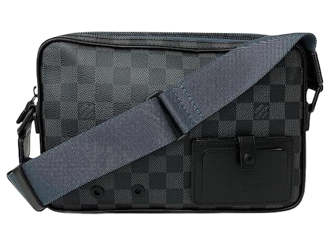 Louis Vuitton Alpha Messenger Damier Graphite Shoulder Bag Black Cloth  ref.2295993