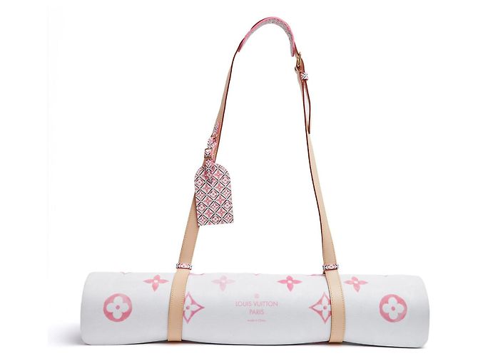 Conjunto de Esteras de Ejercicio y Correa LV Monograma Rosa de Louis Vuitton Nuevo