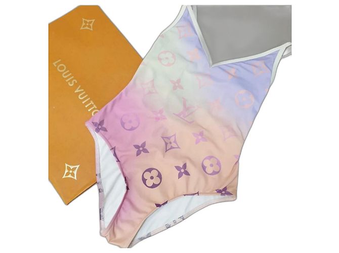 Louis Vuitton Monogram Gradient Cut-Out Badeanzug Größe S Mehrfarben
