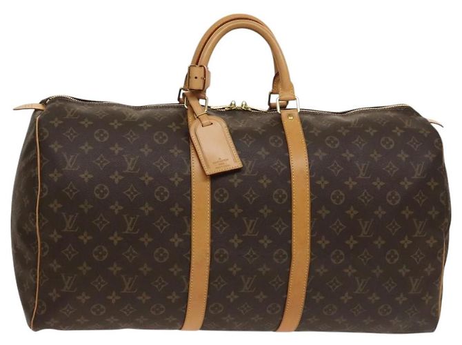 LOUIS VUITTON Monogram Keepall 55 Bolsa Boston M41424 LV Auth 118742V Monograma
