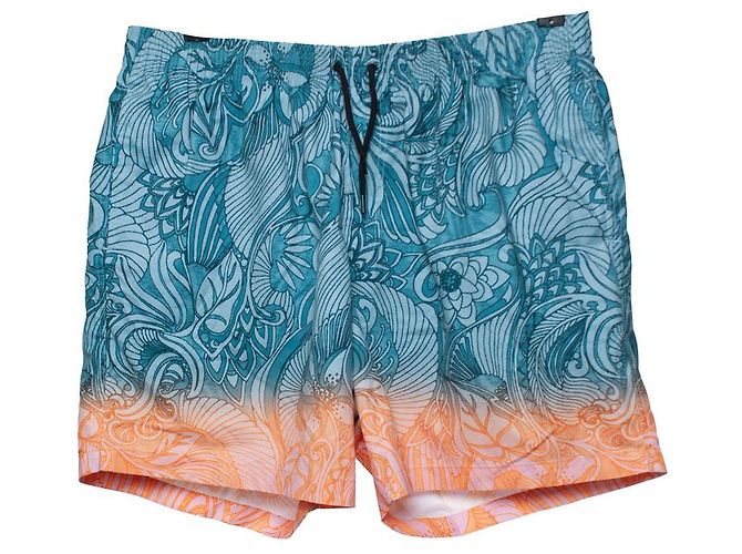 Dries van Noten, shorts de banho azuis e rosas Azul