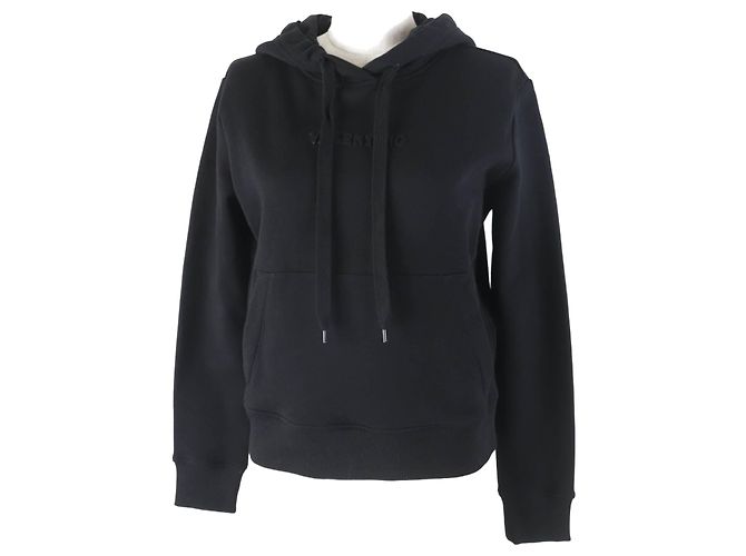 Pullover cropped in cotone Valentino XB3MF16C71R Nero