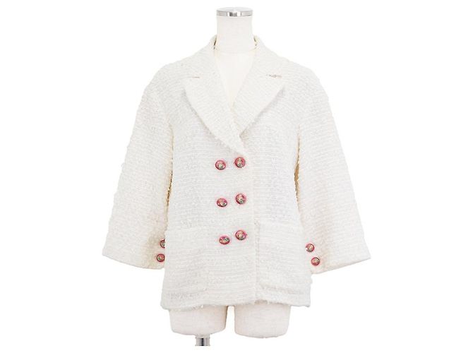 Giacca in tweed Chanel Bianco Crudo