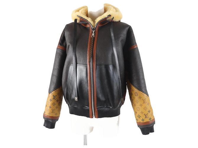 Louis Vuitton Monogram Reversible Mouton Jacket Brown Dark brown