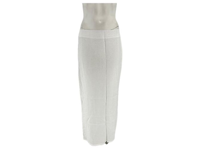 Autre Marque Falda larga de lino blanco MONDAY SWIMWEAR