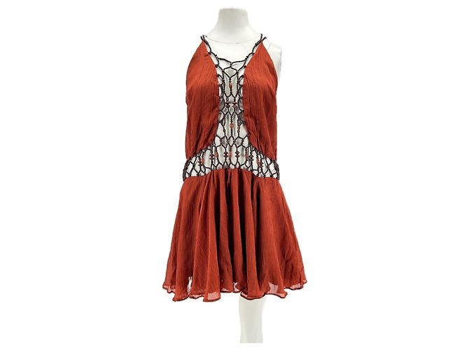 Magali Pascal Terrakotta-Kleid Orange
