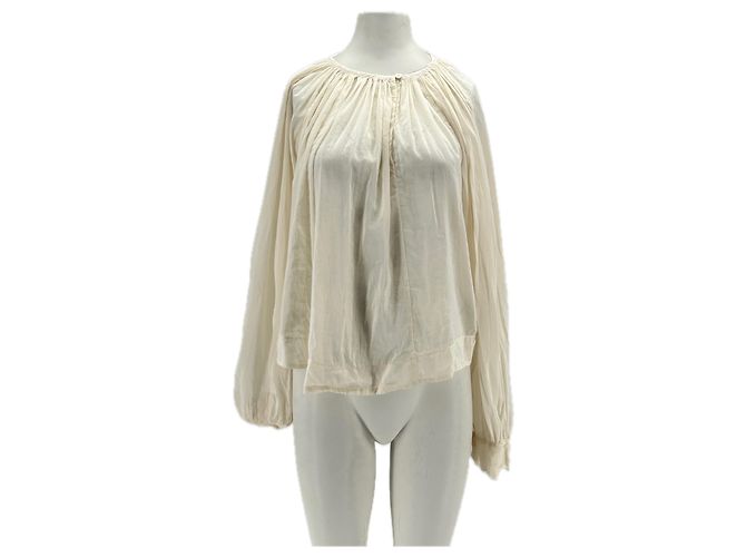 Forte Forte Ecru Bluse aus Baumwolle Beige