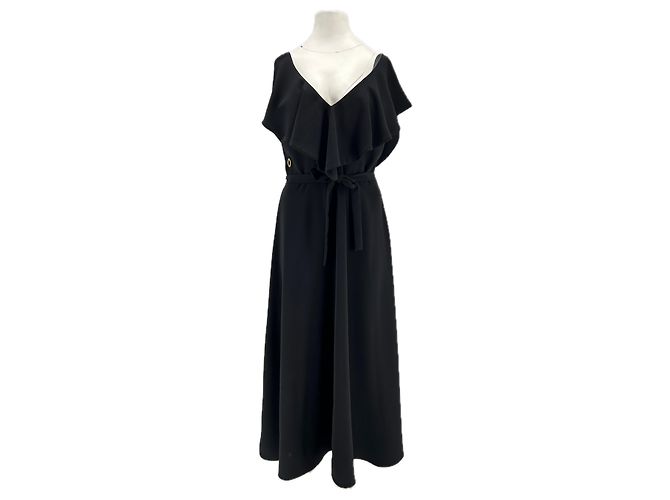 Laurence Bras Ärmelloses Maxikleid Schwarz