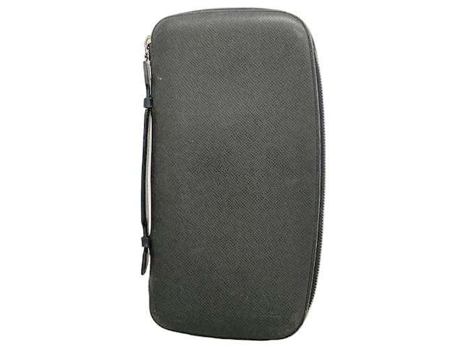 Louis Vuitton Long Wallet Taiga Organizer Grey  ref.2298838