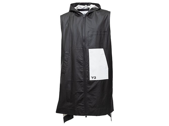 Y3 Giacca lunga con cappuccio Y-3 Nero