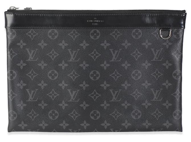 Louis Vuitton Monogram Eclipse Canvas Discovery Pochette GM Brown Black Cloth  ref.2299873