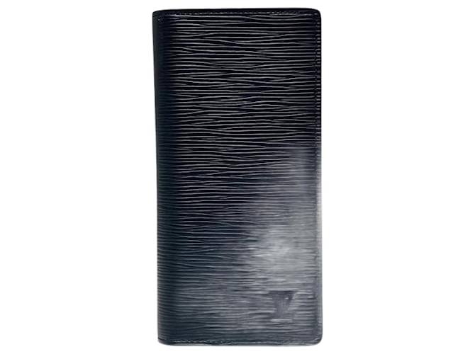 Louis Vuitton Epi Portefeuille Brazza Long Wallet Black Leather  ref.2299907