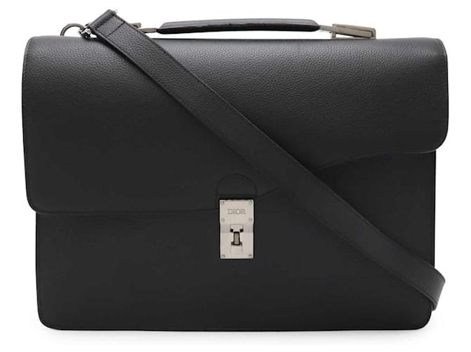 Christian Dior Elite Leather 2way Briefcase Black  ref.2300371
