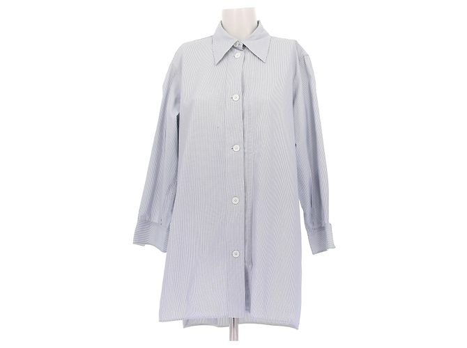Céline Abito camicia a righe Blu