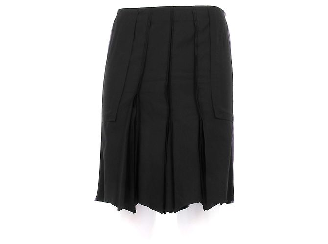 Shorts Gucci de seda preta com listras roxas Preto