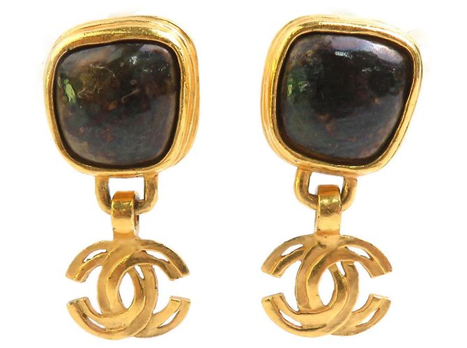 Boucles d'oreilles clip en or Chanel Doré