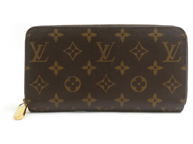 Louis Vuitton Monogram Zippy Long Wallet Brown