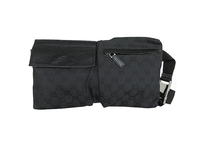 Gucci Black GG Canvas Fanny Pack Cloth  ref.2300968