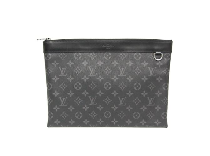 Louis Vuitton Monogram Eclipse Pochette Discovery Clutch Bag Cloth  ref.2301072
