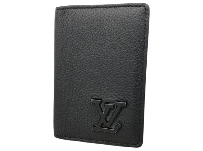 Louis Vuitton Pocket Organizer Black Leather  ref.2302502