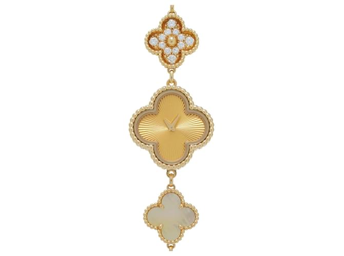 Van Cleef & Arpels Montre Sweet Alhambra Or Jaune et Nacre Bijouterie dorée 