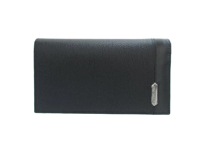 Bulgari Bvlgari Serpenti Scaglie Leather Bi-fold Long Wallet Black  ref.2302708