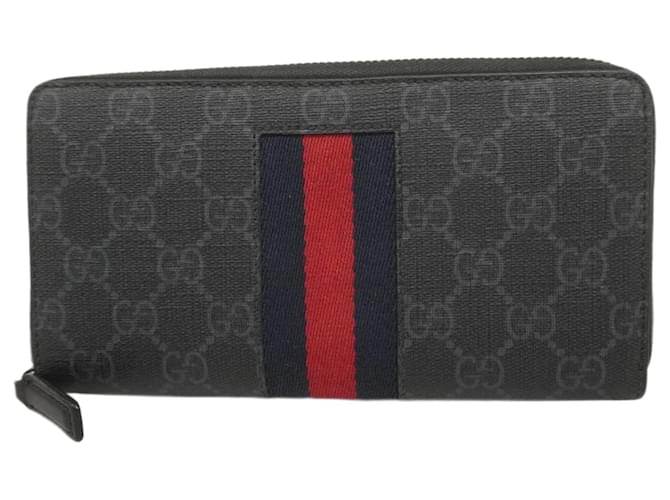 Gucci Long Wallet GG Supreme Black Plastic  ref.2302737