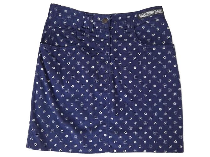 Moschino Jeans minigonna vintage anni '80 Blu
