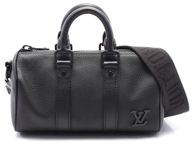 Louis Vuitton Leather Keepall XS Handbag Black Pony-style calfskin  ref.2303907