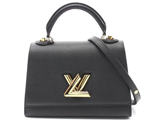 Louis Vuitton Twist One Handle PM Handbag Black Leather Pony-style calfskin  ref.2304158