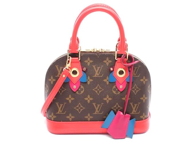 Louis Vuitton Alma BB Handbag Leather Brown Cloth  ref.2304641