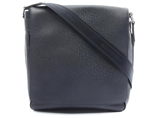 Louis Vuitton Taiga Leather Milo Shoulder Bag Blue Pony-style calfskin  ref.2306246