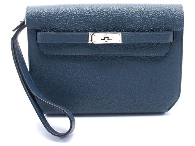 Hermès Hermes Kelly Depeche 25 Clutch Tasche grün