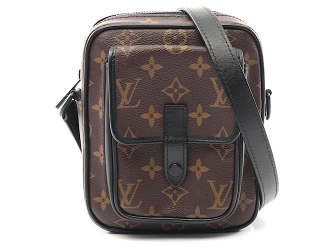 Louis Vuitton Christopher Wearable Wallet Monogram Macassar Shoulder Bag Brown Cloth  ref.2307117