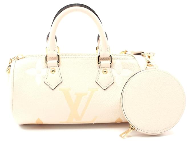 Louis Vuitton Papillon BB Monogram Empreinte Leather Handbag Brown Beige Pony-style calfskin  ref.2307243