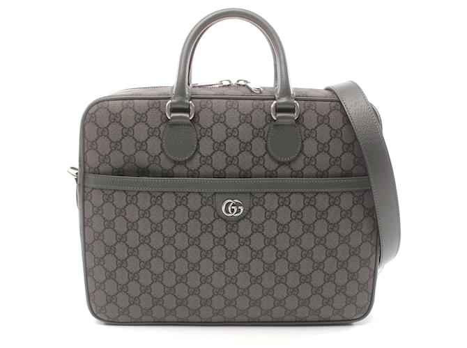 Gucci Ophidia GG Supreme Briefcase Grey Cloth  ref.2307900